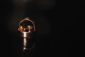 Wedding rings. Two Wedding rings for the bride and groom photo