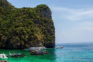 Maya Bay - Beautiful beach in Phi Phi Island - Thailand, March 2024 photo