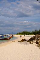 Beautiful sea and beach view and turquoise water in Thailand photo