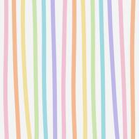 Pastel stripe pattern. Colorful stripes seamless background. Hand drawn brush strokes. vector