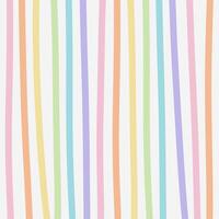 Pastel stripe pattern. Colorful stripes seamless background. Hand drawn brush strokes. vector