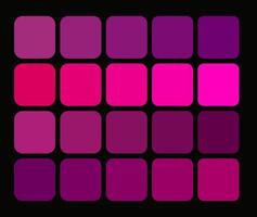 un púrpura cuadrado color muestra de tela en un negro fondo, un púrpura y rosado cuadrado con un púrpura y rosado cuadrado pantone vector