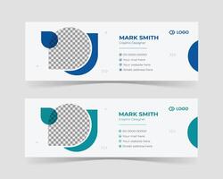 Modern business email signature template design vector