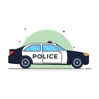 policía coche ilustración. vehículo transporte concepto diseño vector