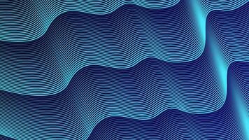 Abstract glowing wave lines on dark blue background. Dynamic wave pattern. Modern flowing wavy lines. Futuristic technology concept. Suit for banner, poster, cover, brochure, flyer, website vector