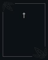 funeral tarjeta. vacío tarjeta. digital funeral anuncio invitación modelo en ilustrador vector