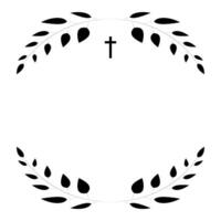 Funeral card. Empty card. Digital Funeral Announcement Invitation Template in Illustrator vector