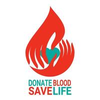 sangre soltar en mano diseño para mundo sangre donante día vector
