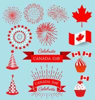 Set design elements for the national day of Canada vector