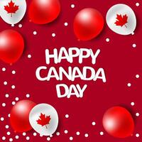 fiesta globos para nacional día de Canadá vector