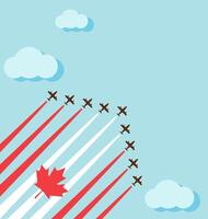 aire espectáculo en el cielo para el nacional día de Canadá vector
