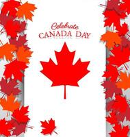 Maple Leaf and text for the national day of Canada vector