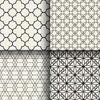 Abstract geometric seamless patterns vector