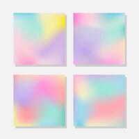 Blurred abstract pastel color backgrounds vector