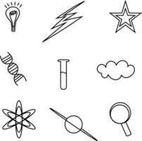 Set of science elements vector