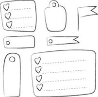 Hand drawn To Do lists boxes vector