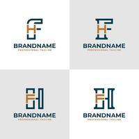 Elegant Letters FH and HF Monogram Logo, suitable for business with FH or HF initials vector