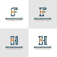 Elegant Letters FH and HF Monogram Logo, suitable for business with FH or HF initials vector