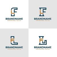 Elegant Letters FL and LF Monogram Logo, suitable for business with FL or LF initials vector