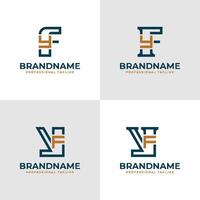 Elegant Letters FY and YF Monogram Logo, suitable for business with FY or YF initials vector