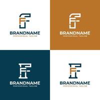 elegante letras ff monograma logo, adecuado para negocio con ff iniciales vector
