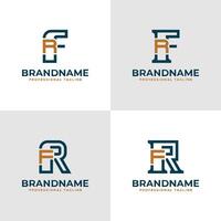 Elegant Letters FR and RF Monogram Logo, suitable for business with FR or RF initials vector