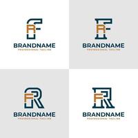 Elegant Letters FR and RF Monogram Logo, suitable for business with FR or RF initials vector