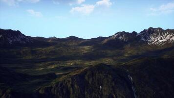 A view of a mountain range from a plane video