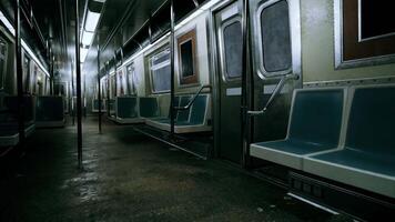 Dark Subway Car With Empty Seats video