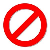 stop prohibition sign red circle no doing stop sign vector