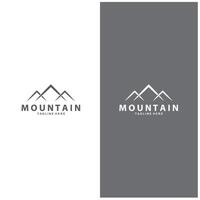 montaña logo diseño. aventura. al aire libre excursionismo aventuras icono colocar. diseño vector