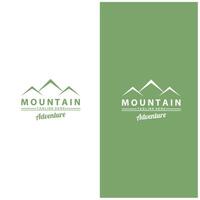 montaña logo diseño. aventura. al aire libre excursionismo aventuras icono colocar. diseño vector