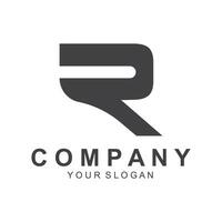 inicial letra r logo diseño vector