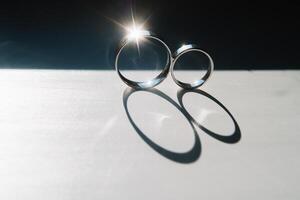 Wedding rings. Two Wedding rings for the bride and groom photo