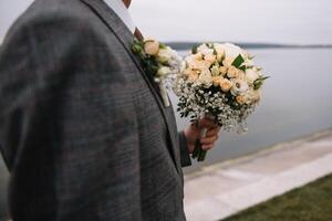 beautiful modern wedding bouquet photo