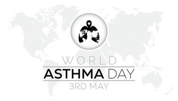 World Asthma Day observed every year in May. Template for background, banner, card, poster with text inscription. vector