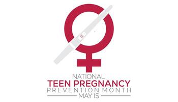 national teen pregnancy prevention month observed every year in May. Template for background, banner, card, poster with text inscription. vector