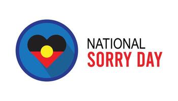 National Sorry Day observed every year in May. Template for background, banner, card, poster with text inscription. vector