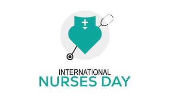 International Nurses day observed every year in May. Template for background, banner, card, poster with text inscription. vector