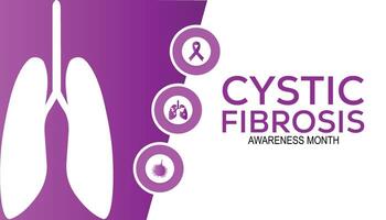 Cystic Fibrosis Awareness Month observed every year in May. Template for background, banner, card, poster with text inscription. vector