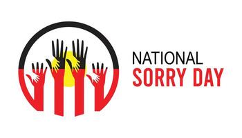 National Sorry Day observed every year in May. Template for background, banner, card, poster with text inscription. vector