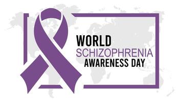 World Schizophrenia Awareness Day observed every year in May. Template for background, banner, card, poster with text inscription. vector