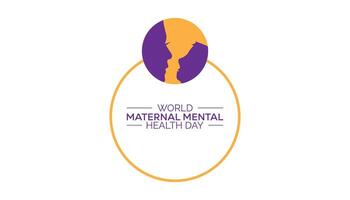 World Maternal Mental Health Day observed every year in May. Template for background, banner, card, poster with text inscription. vector