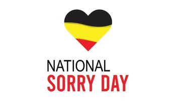 National Sorry Day observed every year in May. Template for background, banner, card, poster with text inscription. vector