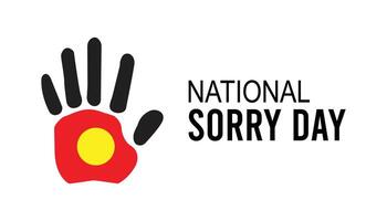 National Sorry Day observed every year in May. Template for background, banner, card, poster with text inscription. vector