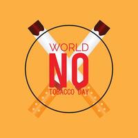 mundo No tabaco día observado cada año en mayo. modelo para fondo, bandera, tarjeta, póster con texto inscripción. vector