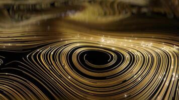 Loop Abstract gold round network background video