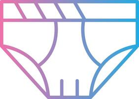 Underwear Line Gradient Icon Design vector