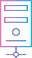 Server Line Gradient Icon Design vector