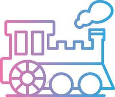 Steam Train Line Gradient Icon Design vector